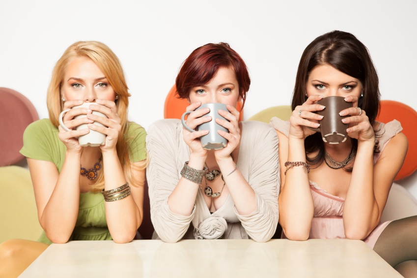 women drinking coffee