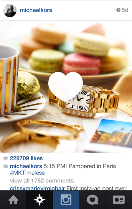 Watch This: First Instagram Ad for Michael Kors Watch Reaches Over 6M People