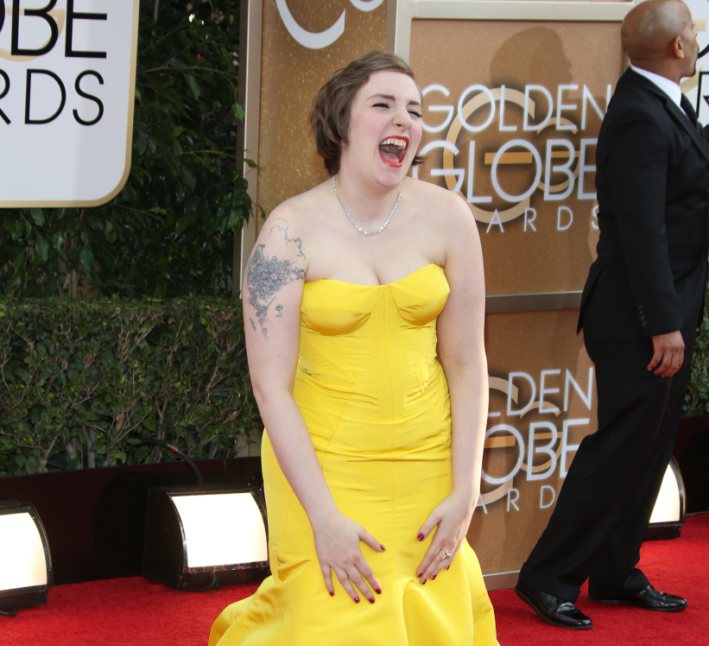 71st Annual Golden Globe Awards held at The Beverly Hilton Hotel  - Red Carpet Arrivals Featuring: Lena Dunham Where: Los Angeles, California, United States When: 12 Jan 2014 Credit: WENN.com **Not available for publication in Germany**