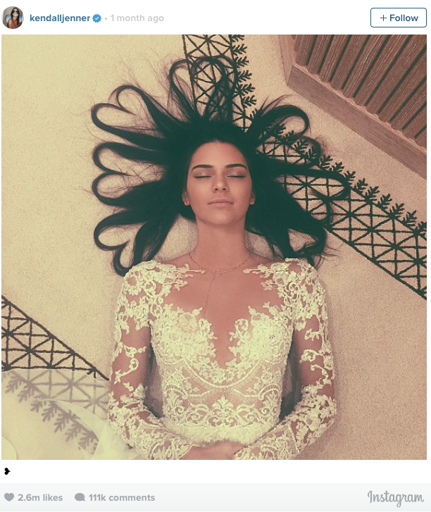 Kendall Jenner posts most liked instagram picture