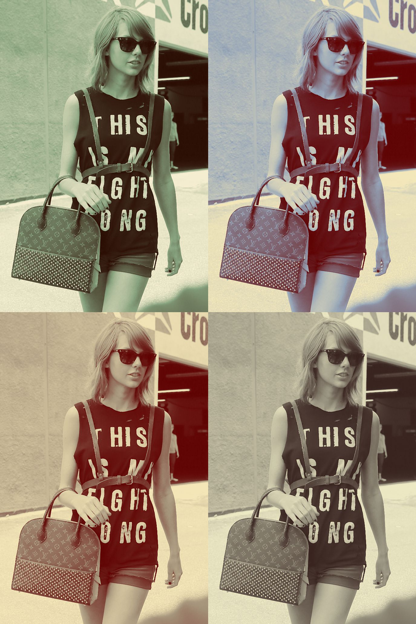 Taylor Swift holding Louis Vuitton purse | Ladyclever