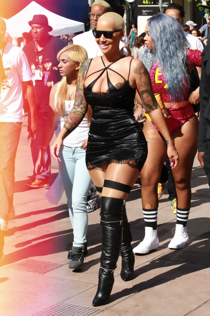 Amber Rose wears a revealing outfit as she attends The Amber Rose SlutWalk in Los Angeles Featuring: Amber Rose Where: Los Angeles, California When: 03 Oct 2015 Credit: WENN.com