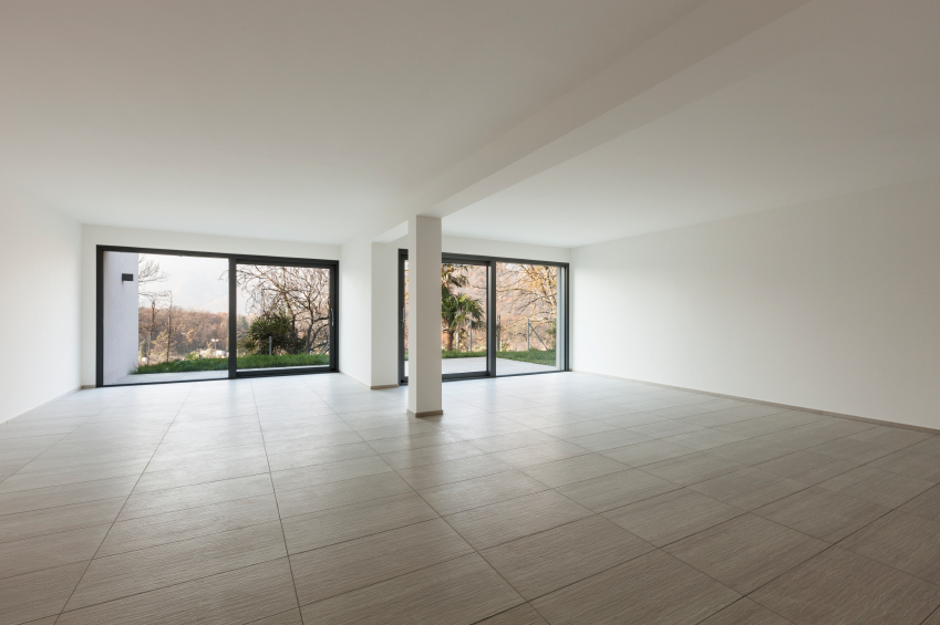 modern architecture, new empty apartment ,view from wide room | Ladyclever